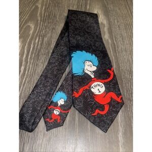 DR. SEUSS‎ THING 1 POLYESTER TIE NECKTIE CLOSE-UP PHOTO DESIGN